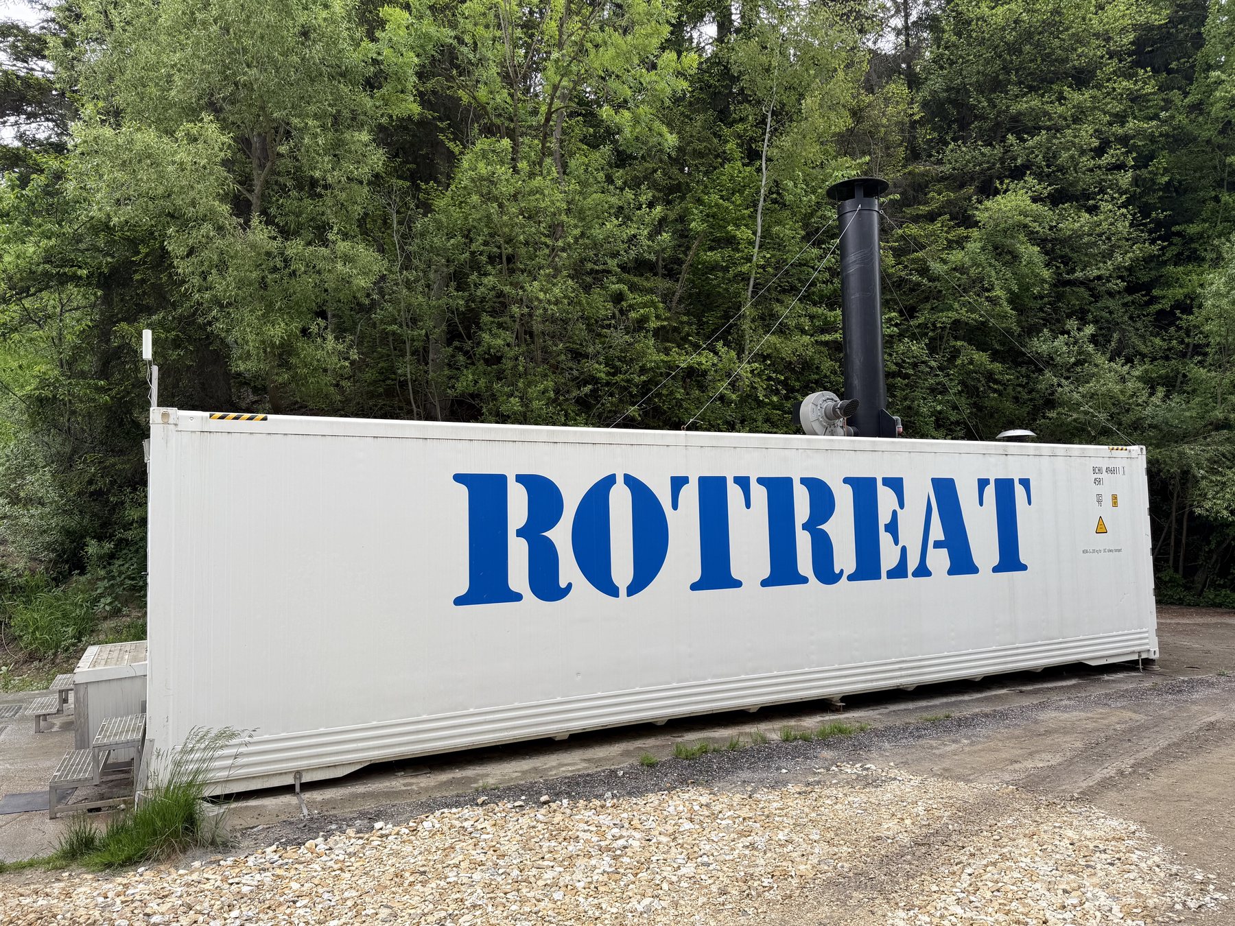 ROTREAT wastewater treatment plant during construction and installation