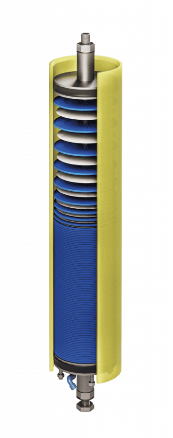 Querschnitt des ROTREAT RCDT Disc-Tube-Moduls